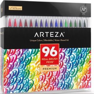 NEW Arteza 96 watercolor brush pens